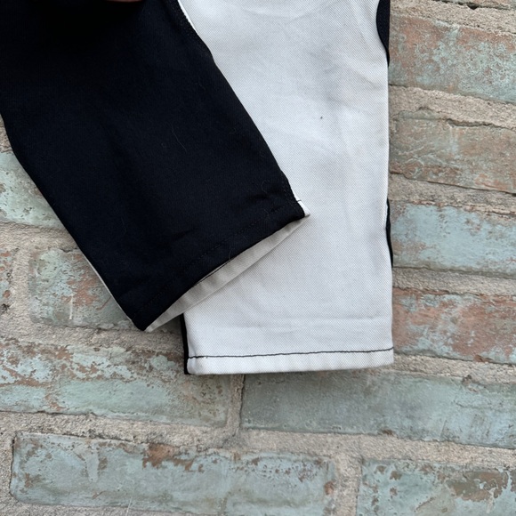 REVICE Two-tone Jeans Black White On & Off Again Ex-boyfriend Wavy Denim B&W 28 - Picture 11 of 14